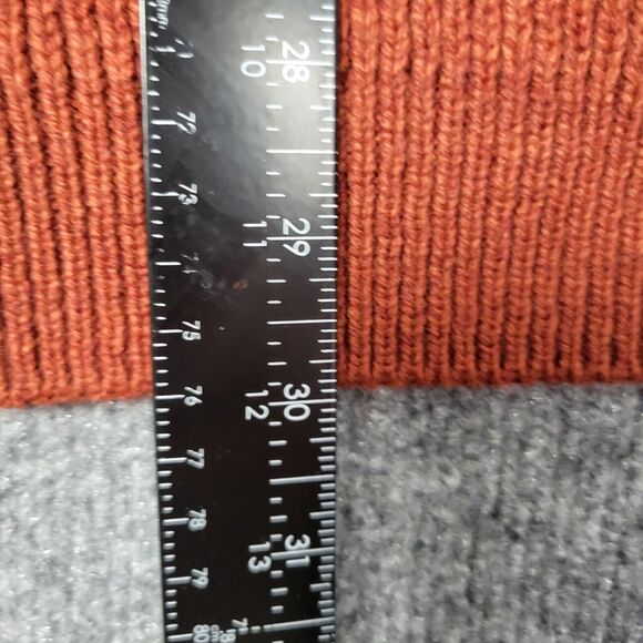 TOSCANO Dark Orange Wool Blend Mock Neck Ribbed Knitted Sweater SIZE XXL - Picture 5 of 11